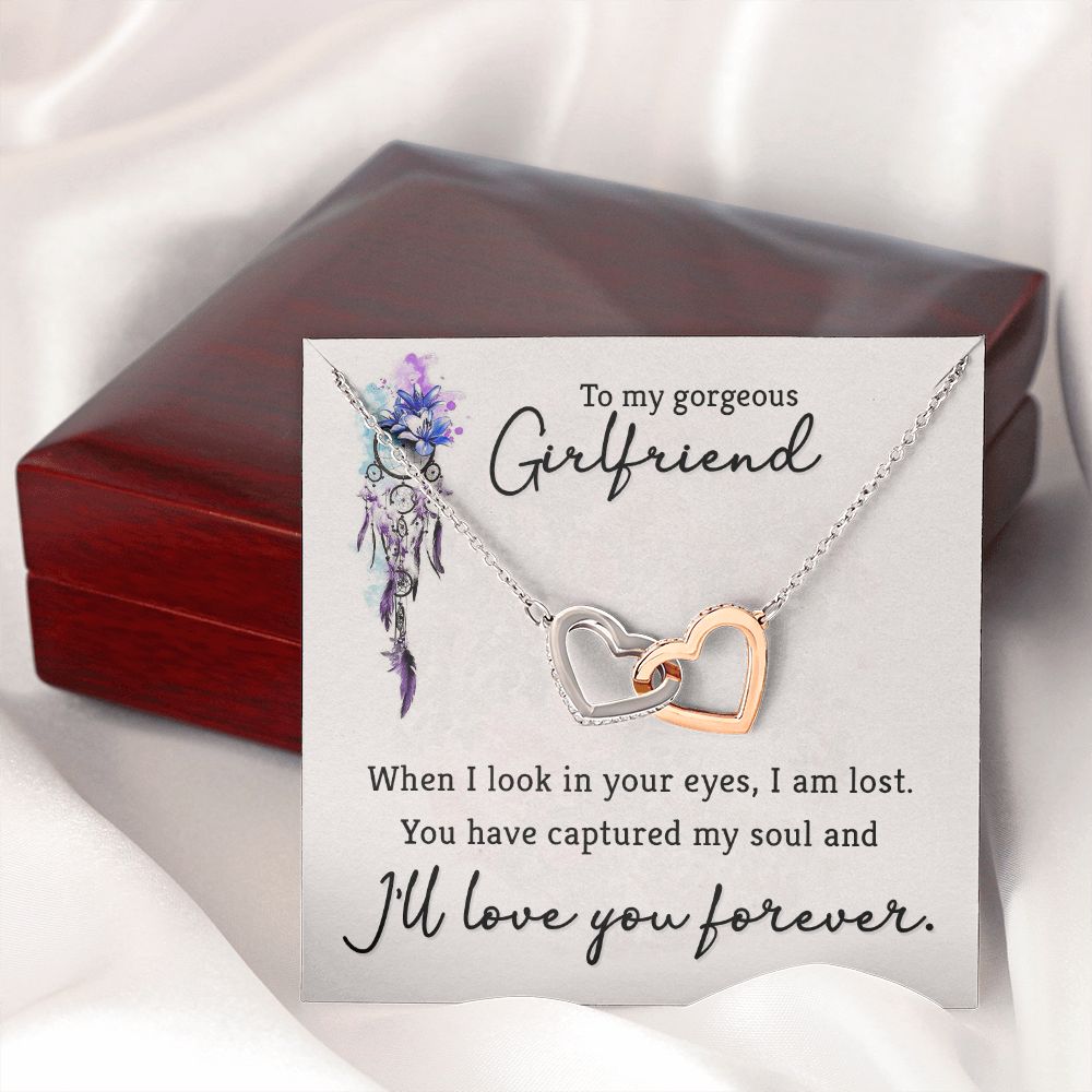 To My Girlfriend When I Look in Your Eyes Inseparable Necklace-Express Your Love Gifts