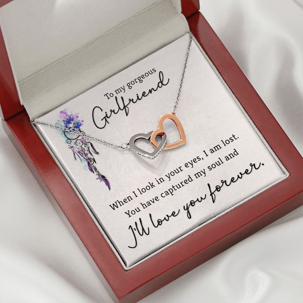 To My Girlfriend When I Look in Your Eyes Inseparable Necklace-Express Your Love Gifts