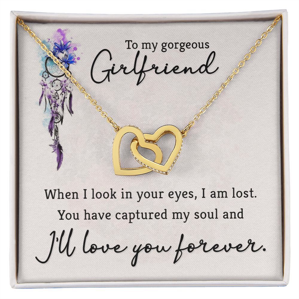 To My Girlfriend When I Look in Your Eyes Inseparable Necklace-Express Your Love Gifts