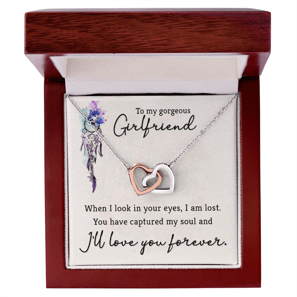 To My Girlfriend When I Look in Your Eyes Inseparable Necklace-Express Your Love Gifts