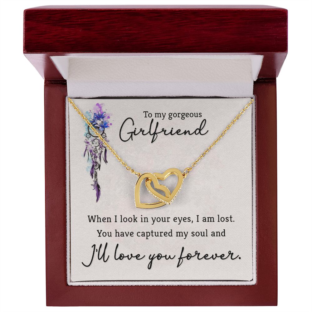 To My Girlfriend When I Look in Your Eyes Inseparable Necklace-Express Your Love Gifts