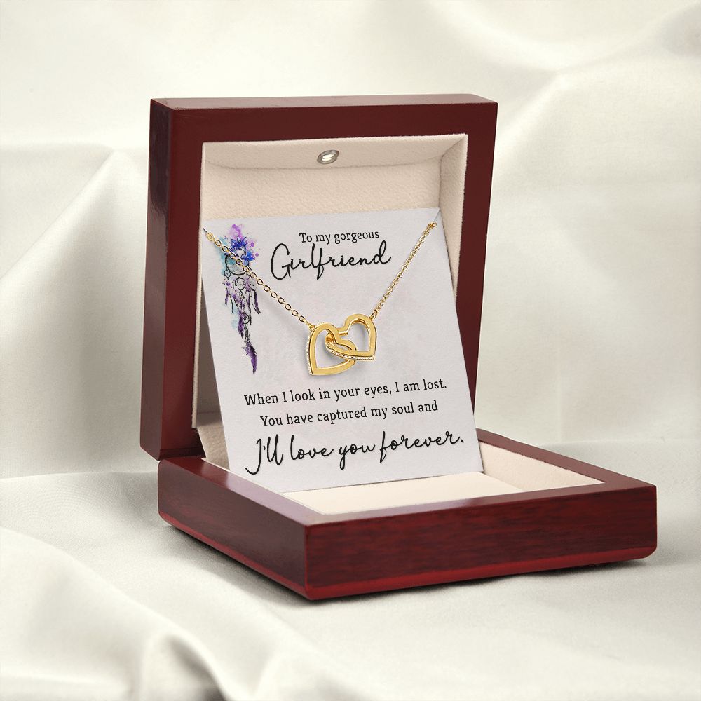 To My Girlfriend When I Look in Your Eyes Inseparable Necklace-Express Your Love Gifts