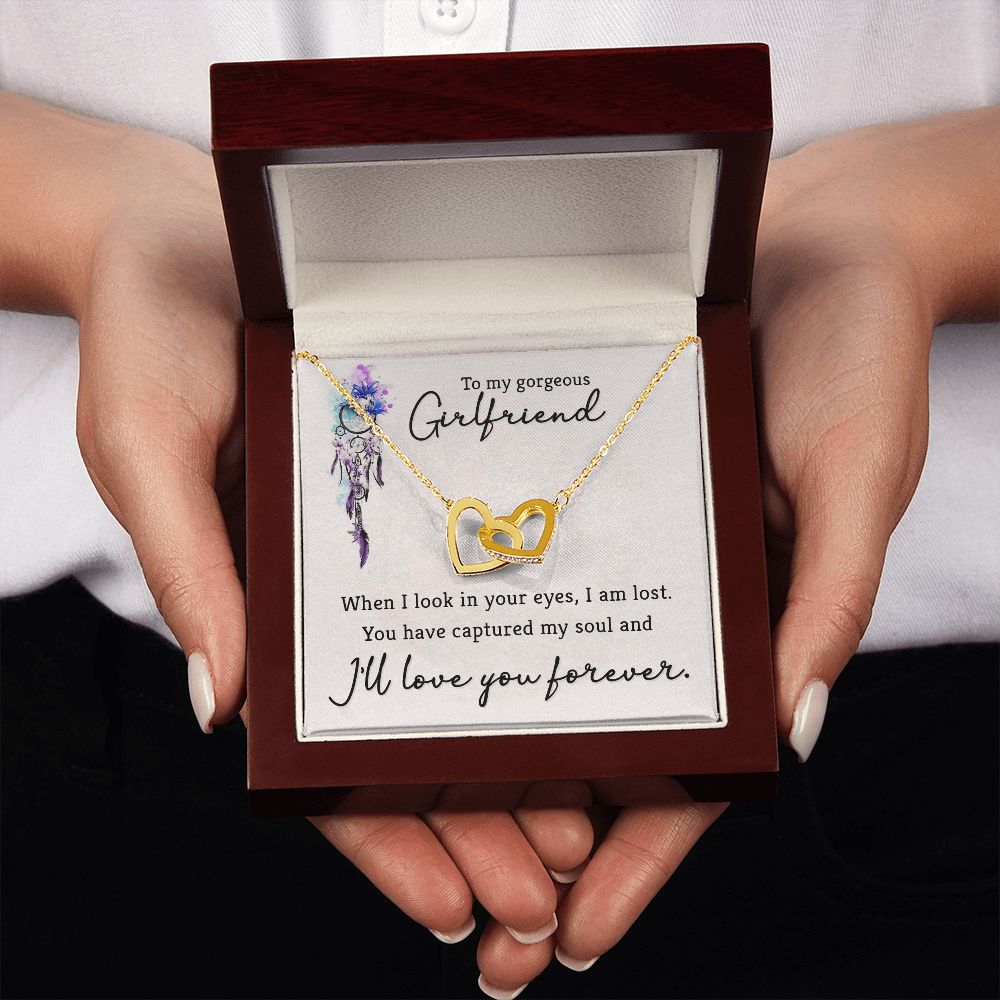 To My Girlfriend When I Look in Your Eyes Inseparable Necklace-Express Your Love Gifts