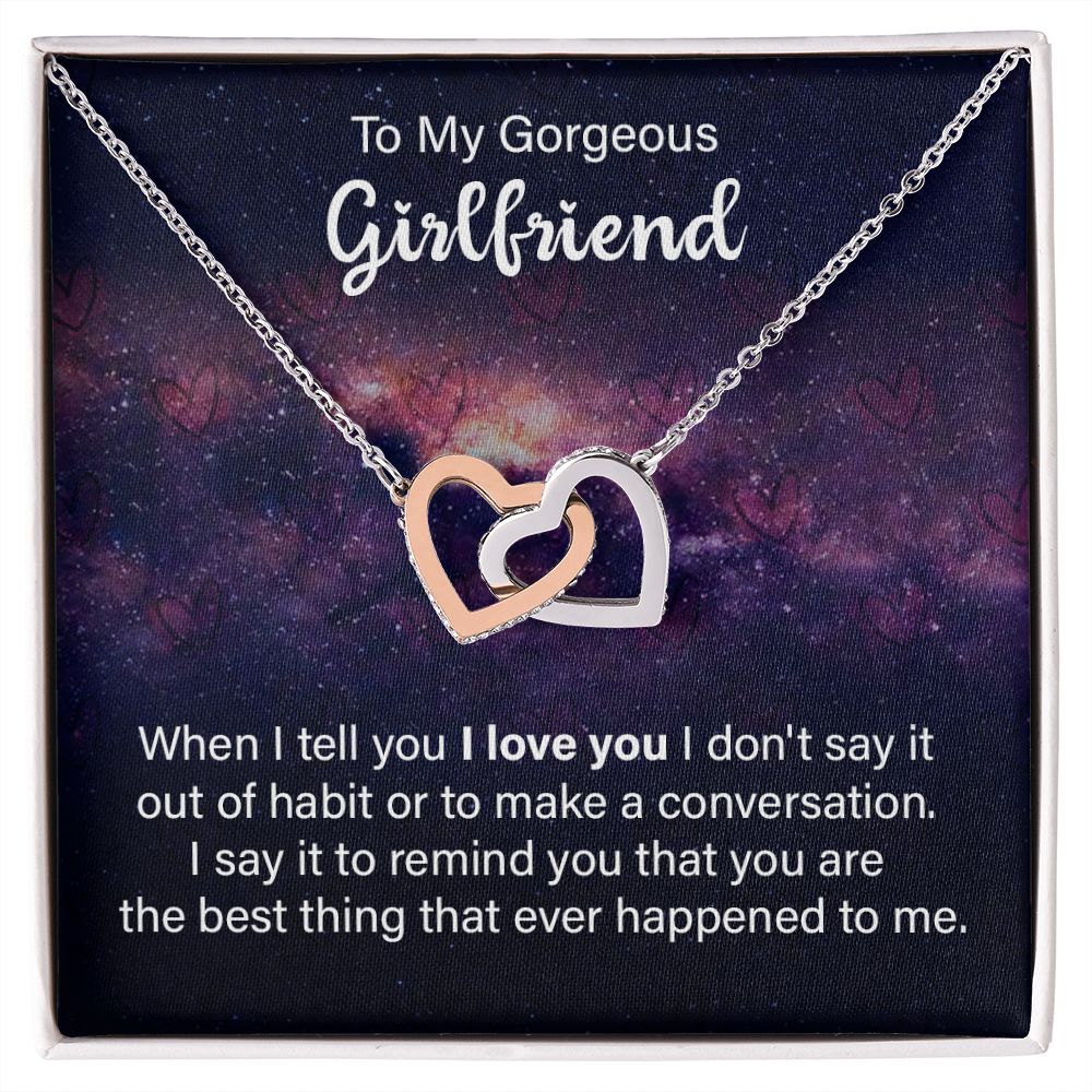 To My Girlfriend When I Tell You I Love You Inseparable Necklace-Express Your Love Gifts