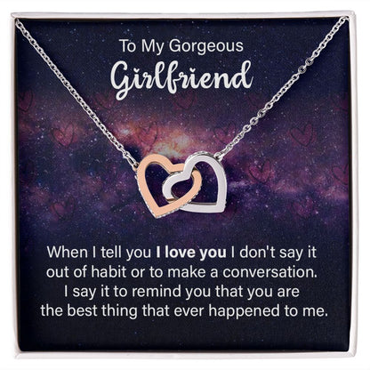 To My Girlfriend When I Tell You I Love You Inseparable Necklace-Express Your Love Gifts
