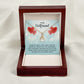 To My Girlfriend When You Smile Alluring Ribbon Necklace Message Card-Express Your Love Gifts