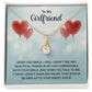 To My Girlfriend When You Smile Alluring Ribbon Necklace Message Card-Express Your Love Gifts