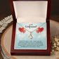 To My Girlfriend When You Smile Alluring Ribbon Necklace Message Card-Express Your Love Gifts