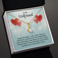 To My Girlfriend When You Smile Alluring Ribbon Necklace Message Card-Express Your Love Gifts