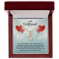 To My Girlfriend When You Smile Alluring Ribbon Necklace Message Card-Express Your Love Gifts