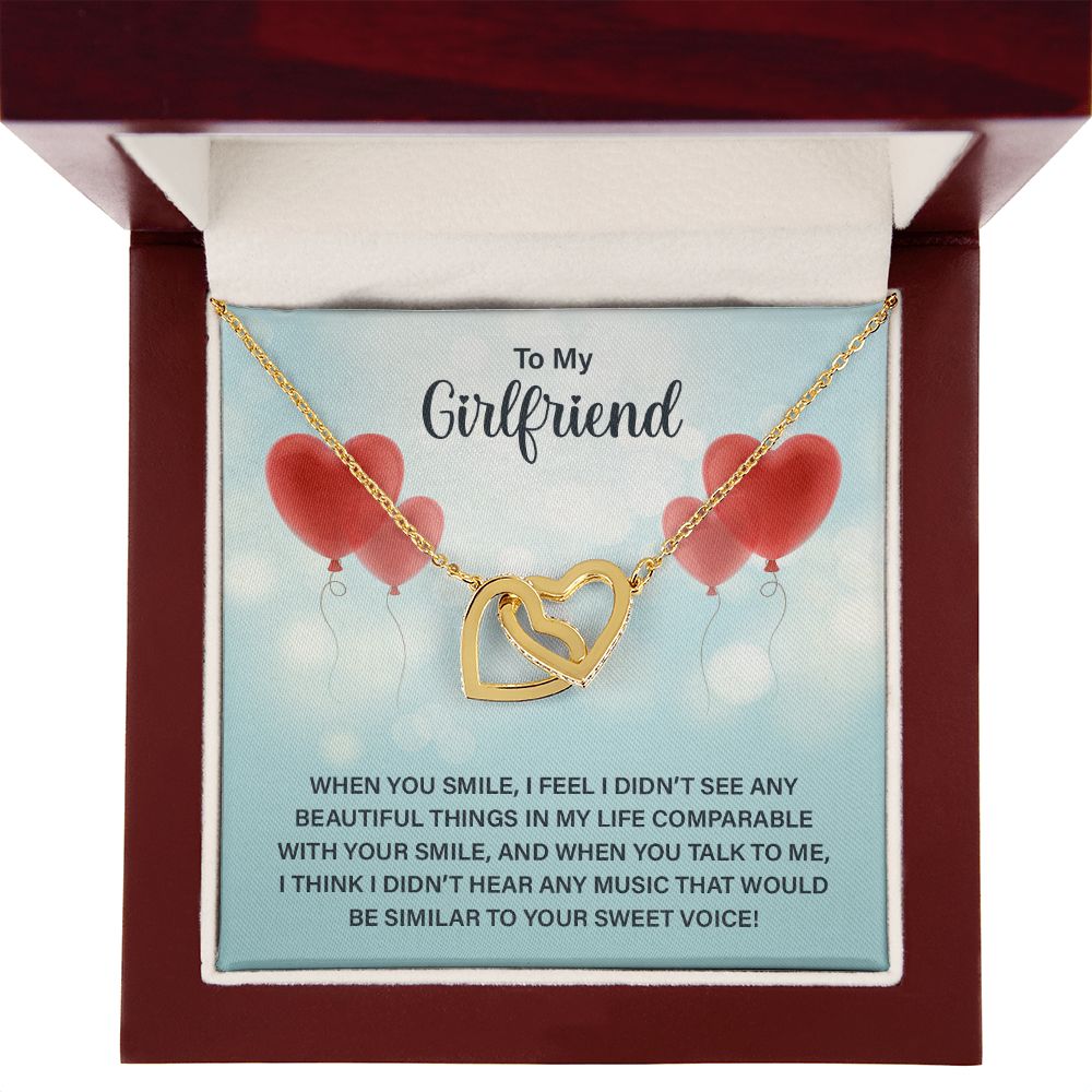 To My Girlfriend When You Smile Inseparable Necklace-Express Your Love Gifts