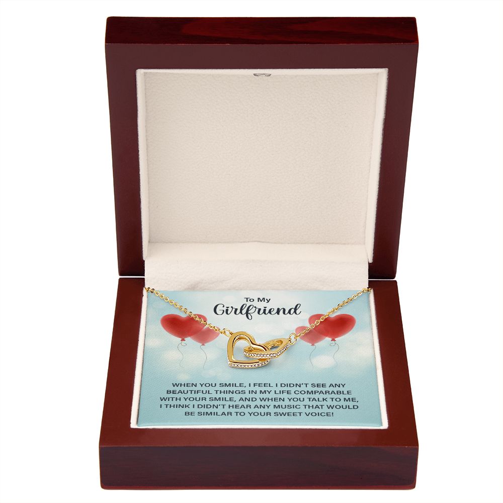 To My Girlfriend When You Smile Inseparable Necklace-Express Your Love Gifts