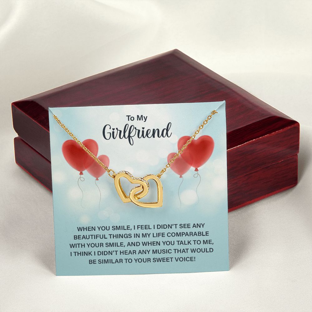 To My Girlfriend When You Smile Inseparable Necklace-Express Your Love Gifts
