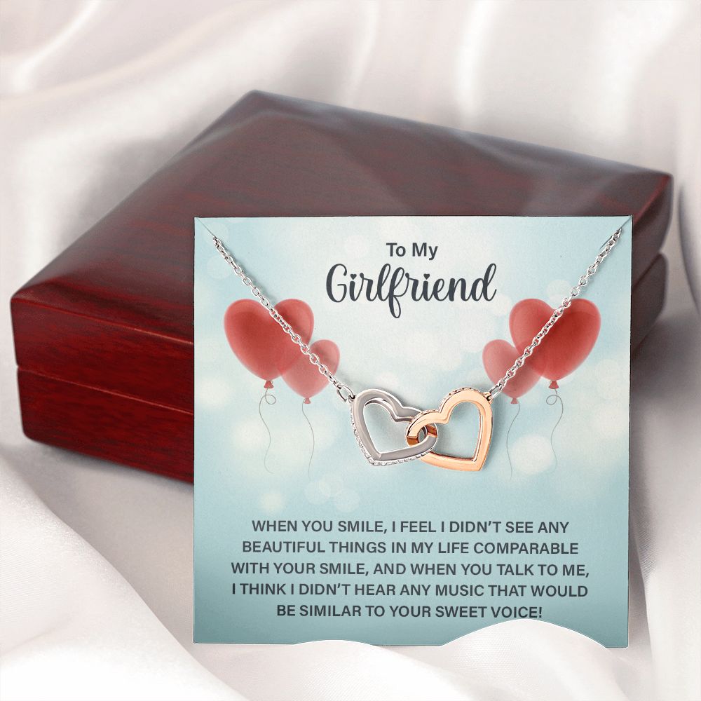 To My Girlfriend When You Smile Inseparable Necklace-Express Your Love Gifts