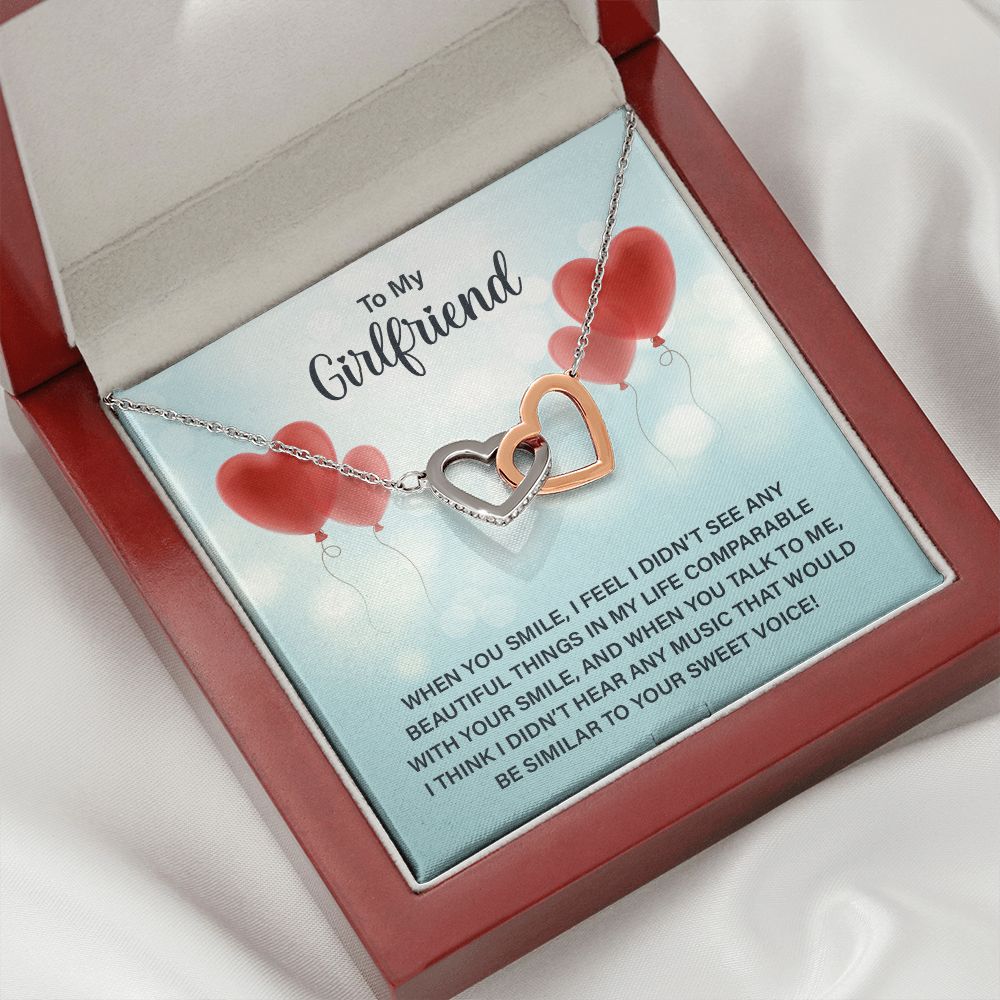 To My Girlfriend When You Smile Inseparable Necklace-Express Your Love Gifts