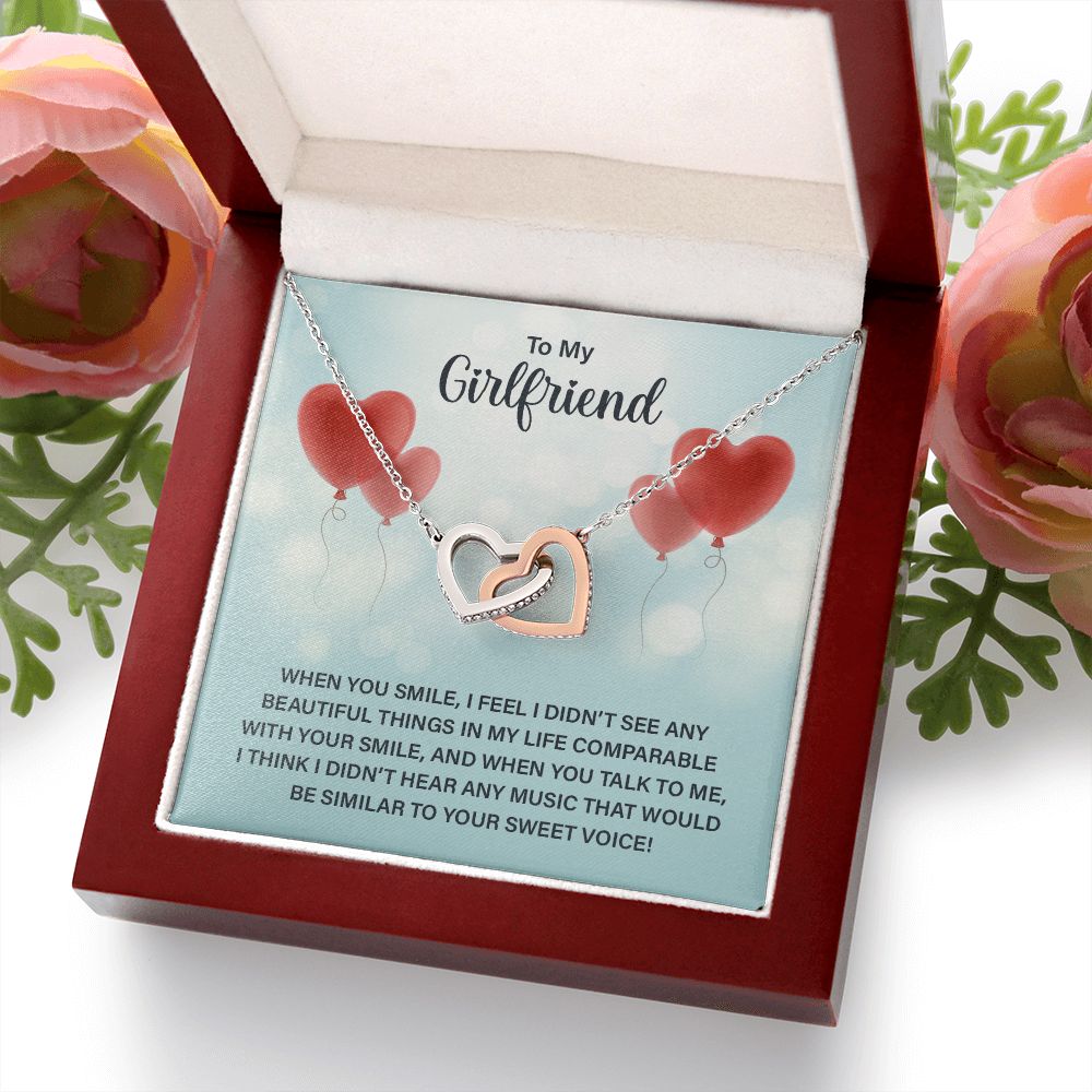 To My Girlfriend When You Smile Inseparable Necklace-Express Your Love Gifts