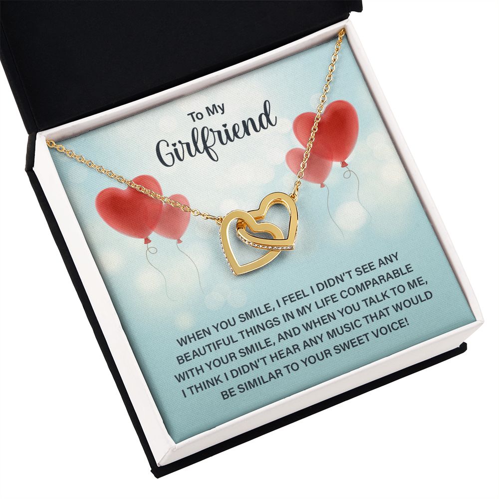 To My Girlfriend When You Smile Inseparable Necklace-Express Your Love Gifts