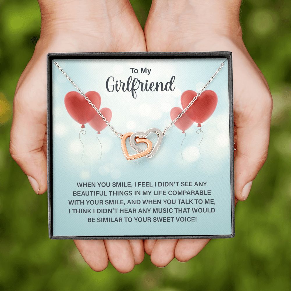 To My Girlfriend When You Smile Inseparable Necklace-Express Your Love Gifts