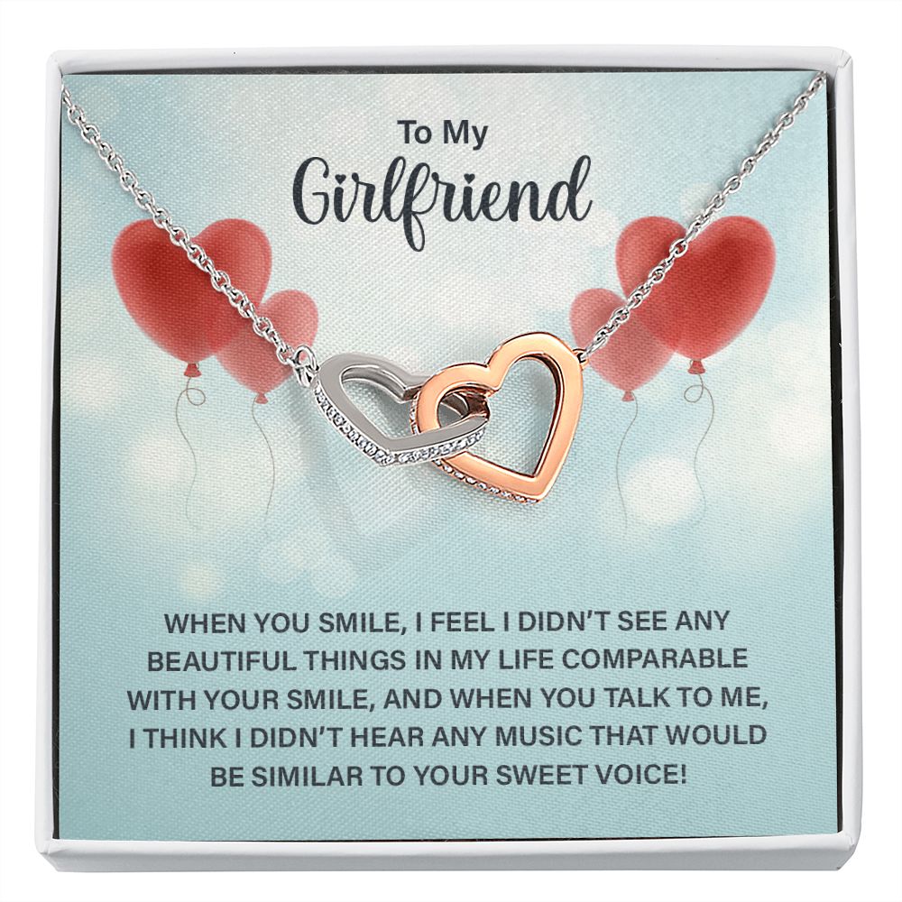 To My Girlfriend When You Smile Inseparable Necklace-Express Your Love Gifts