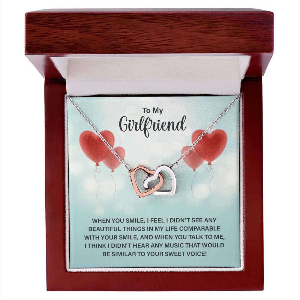 To My Girlfriend When You Smile Inseparable Necklace-Express Your Love Gifts