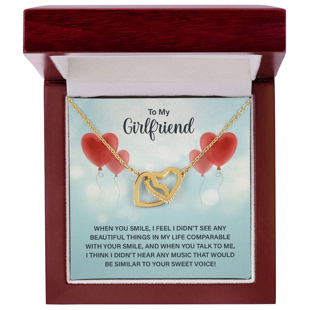 To My Girlfriend When You Smile Inseparable Necklace-Express Your Love Gifts