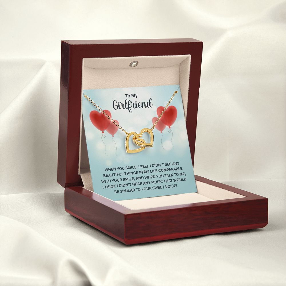 To My Girlfriend When You Smile Inseparable Necklace-Express Your Love Gifts