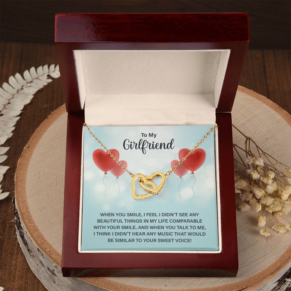 To My Girlfriend When You Smile Inseparable Necklace-Express Your Love Gifts