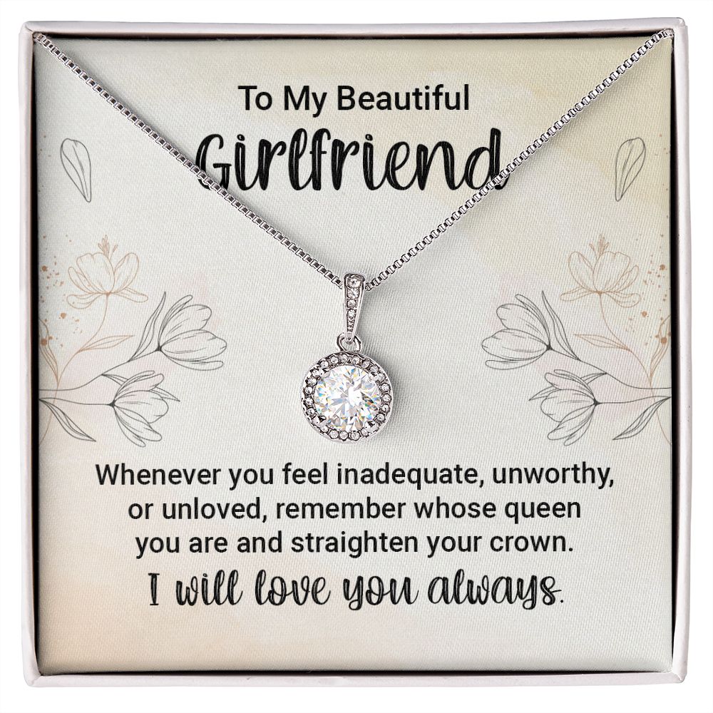 To My Girlfriend Whenever You Feel Inadequate Eternal Hope Necklace Message Card-Express Your Love Gifts