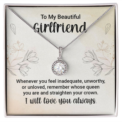 To My Girlfriend Whenever You Feel Inadequate Eternal Hope Necklace Message Card-Express Your Love Gifts