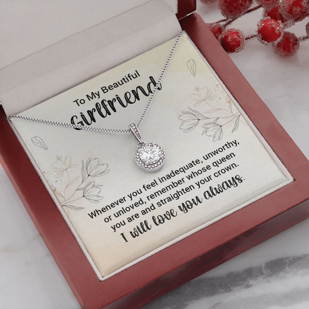 To My Girlfriend Whenever You Feel Inadequate Eternal Hope Necklace Message Card-Express Your Love Gifts