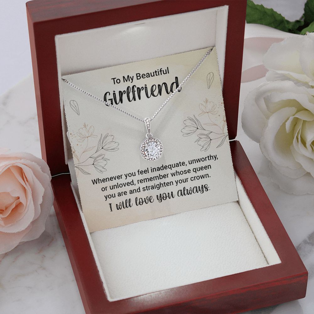 To My Girlfriend Whenever You Feel Inadequate Eternal Hope Necklace Message Card-Express Your Love Gifts