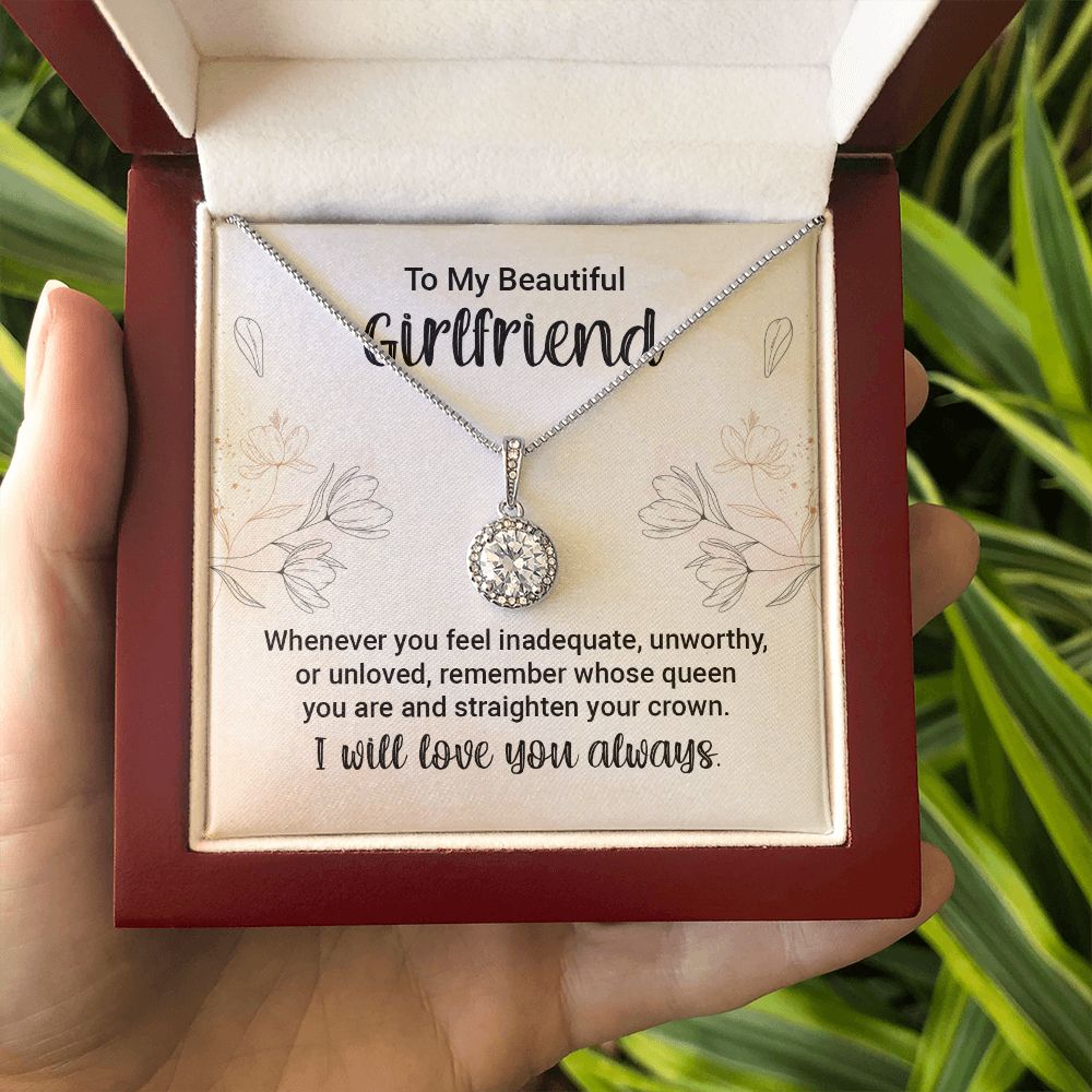To My Girlfriend Whenever You Feel Inadequate Eternal Hope Necklace Message Card-Express Your Love Gifts