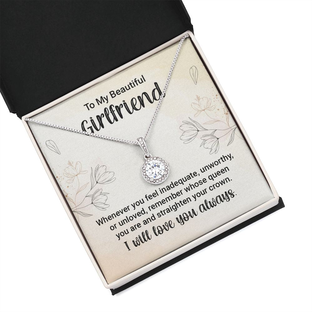 To My Girlfriend Whenever You Feel Inadequate Eternal Hope Necklace Message Card-Express Your Love Gifts