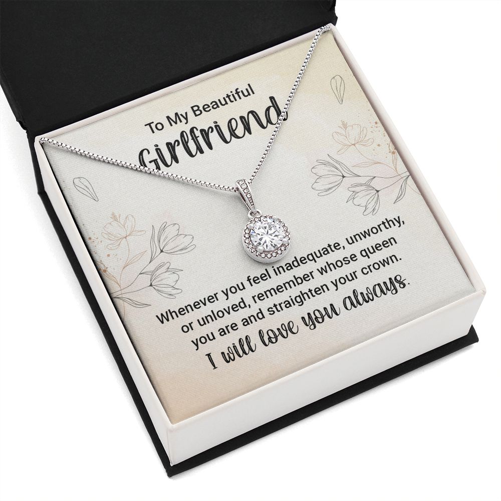 To My Girlfriend Whenever You Feel Inadequate Eternal Hope Necklace Message Card-Express Your Love Gifts