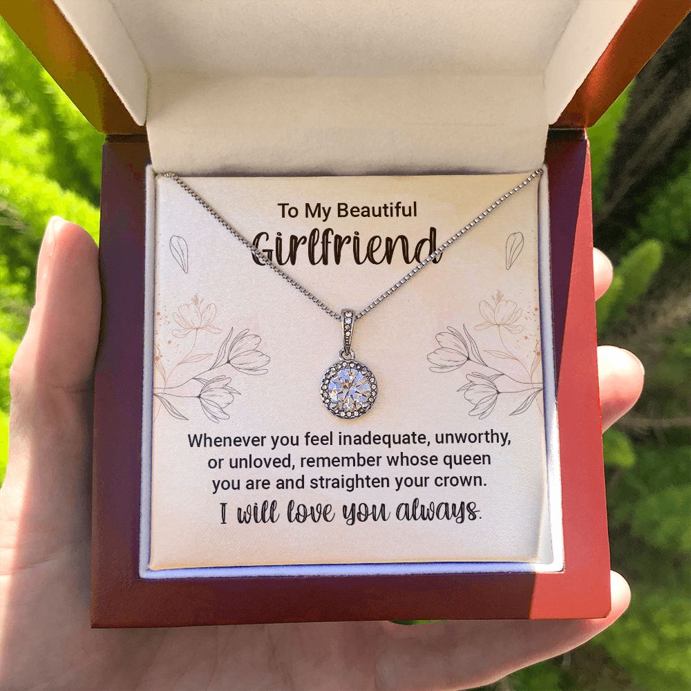 To My Girlfriend Whenever You Feel Inadequate Eternal Hope Necklace Message Card-Express Your Love Gifts