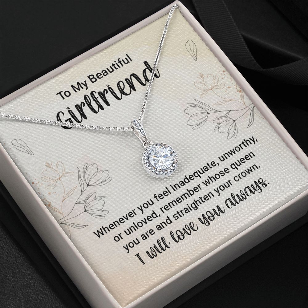 To My Girlfriend Whenever You Feel Inadequate Eternal Hope Necklace Message Card-Express Your Love Gifts