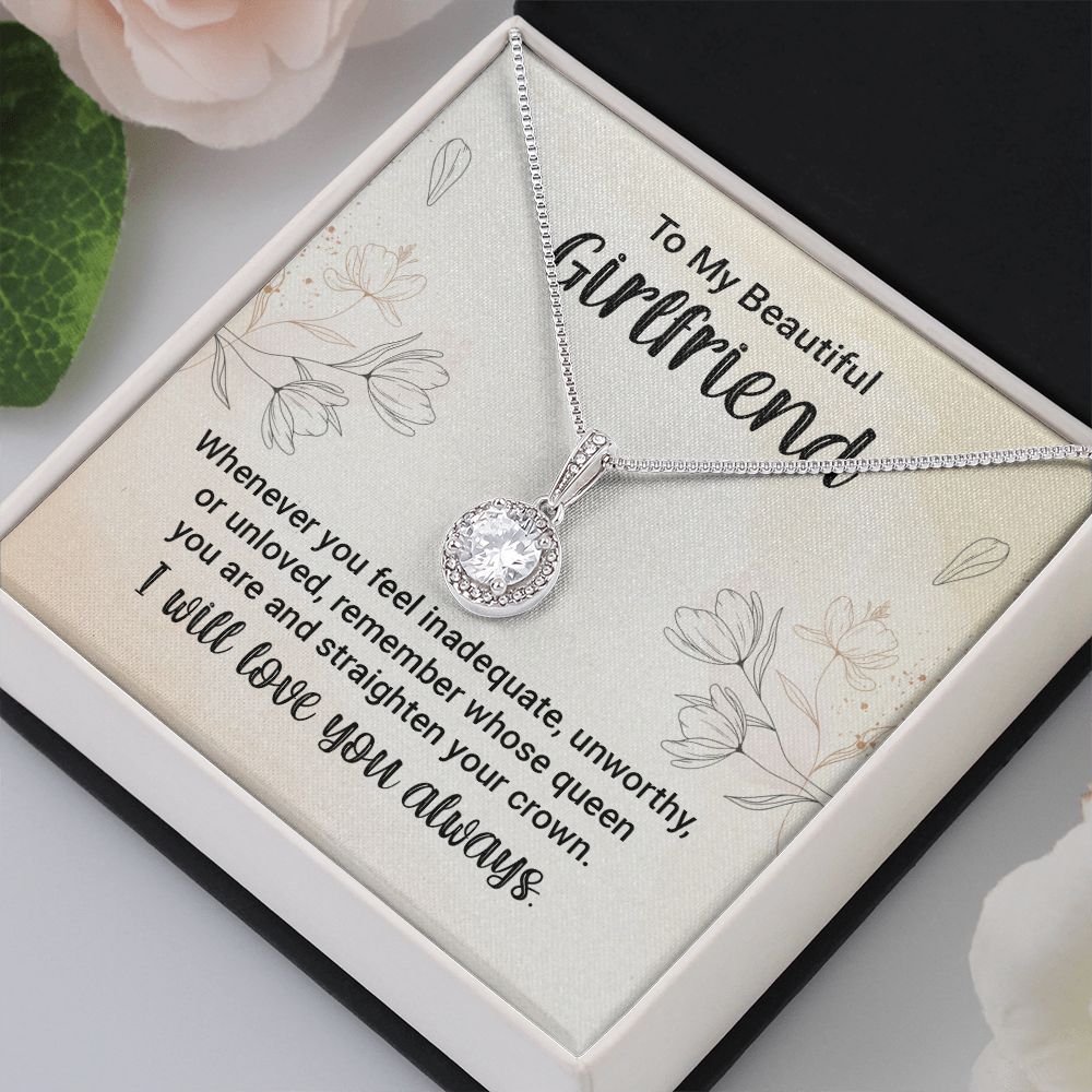 To My Girlfriend Whenever You Feel Inadequate Eternal Hope Necklace Message Card-Express Your Love Gifts