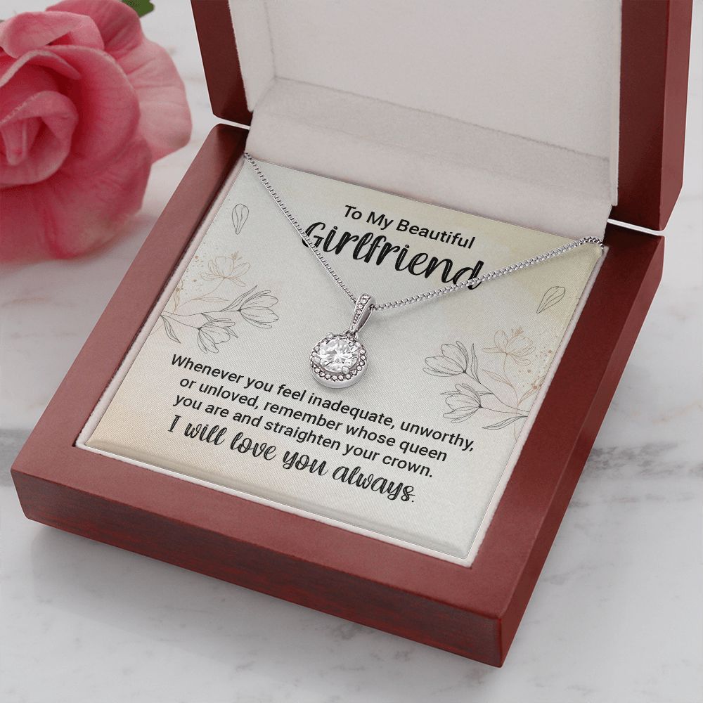 To My Girlfriend Whenever You Feel Inadequate Eternal Hope Necklace Message Card-Express Your Love Gifts