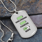 To My Girlfriend Wife Girlfriend Charger Necklace Stainless Steel or 18k Gold Dog Tag 24" Chain-Express Your Love Gifts