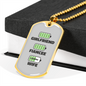 To My Girlfriend Wife Girlfriend Charger Necklace Stainless Steel or 18k Gold Dog Tag 24" Chain-Express Your Love Gifts