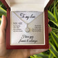 To My Girlfriend Wife You Are My Happily Ever After Eternal Hope Necklace Message Card-Express Your Love Gifts