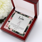 To My Girlfriend With You Alluring Ribbon Necklace Message Card-Express Your Love Gifts
