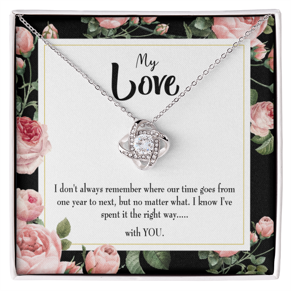 To My Girlfriend With You Infinity Knot Necklace Message Card-Express Your Love Gifts