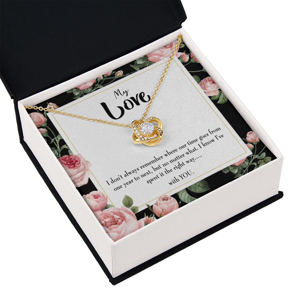 To My Girlfriend With You Infinity Knot Necklace Message Card-Express Your Love Gifts