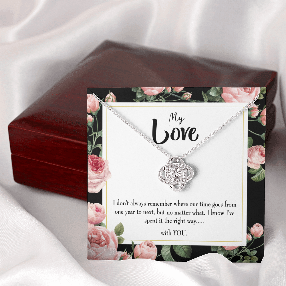 To My Girlfriend With You Infinity Knot Necklace Message Card-Express Your Love Gifts