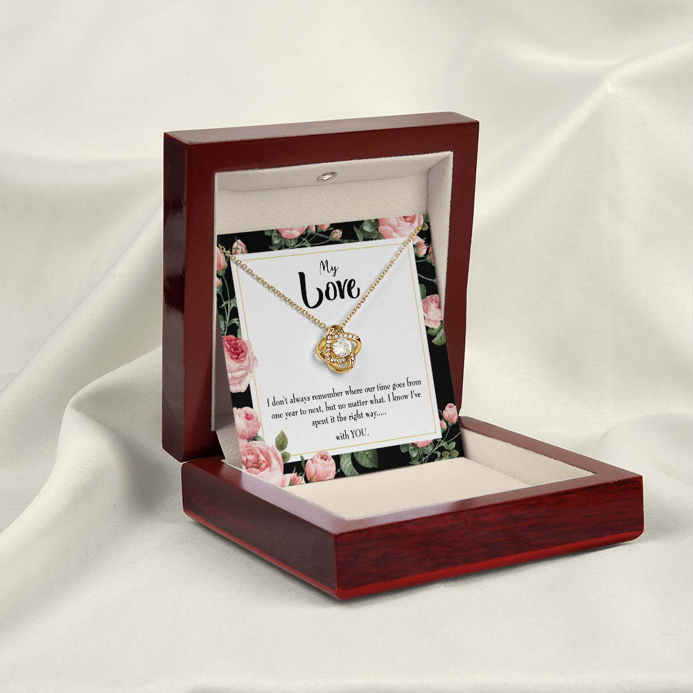 To My Girlfriend With You Infinity Knot Necklace Message Card-Express Your Love Gifts