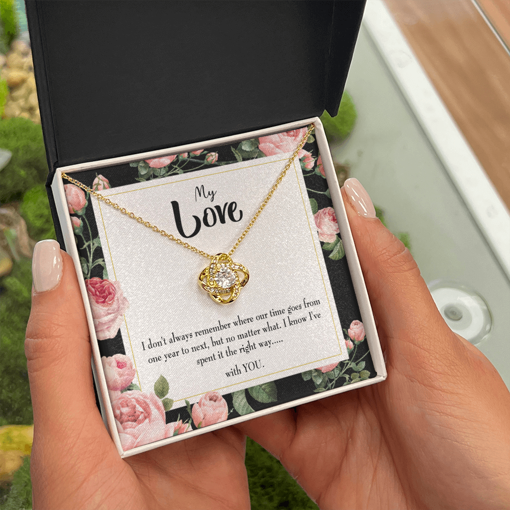 To My Girlfriend With You Infinity Knot Necklace Message Card-Express Your Love Gifts
