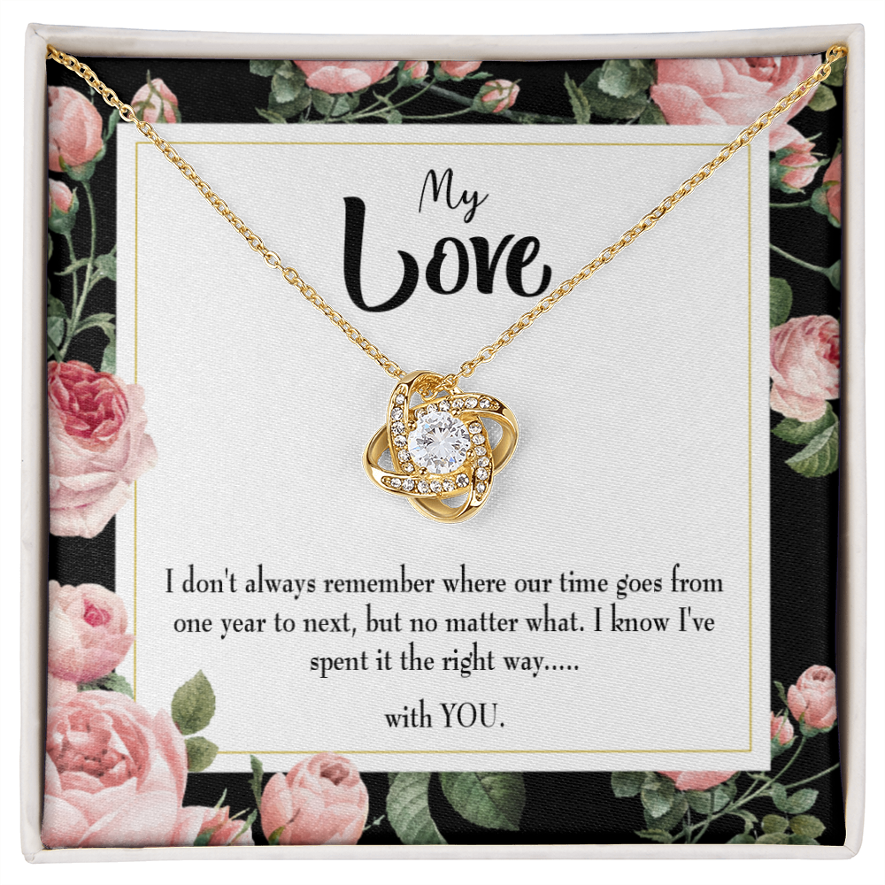 To My Girlfriend With You Infinity Knot Necklace Message Card-Express Your Love Gifts
