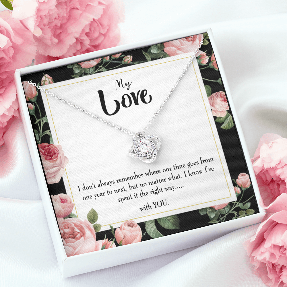 To My Girlfriend With You Infinity Knot Necklace Message Card-Express Your Love Gifts