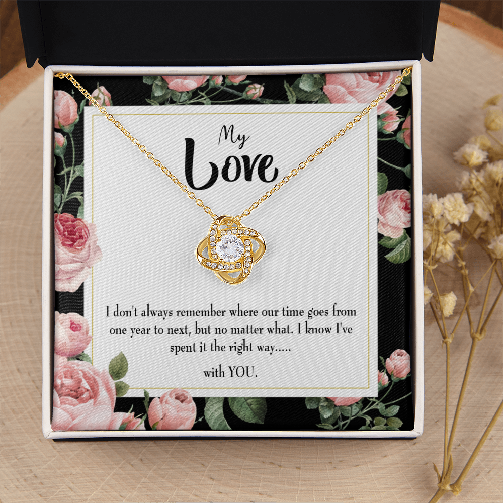 To My Girlfriend With You Infinity Knot Necklace Message Card-Express Your Love Gifts